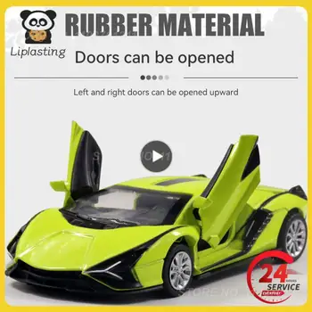 1-10 бр. Симулация модел на колата от сплав на Lamborghini за момчета, знакът на вратата и с усилие на гърба, Детски играчки автомобилни бижута, устойчиви на играта