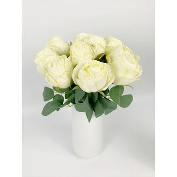 1 бр. Изкуствени Цветя, Сушени рози, дълго стъбло за Сватбен букет 