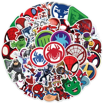 10/30/50 бр Аниме Disney Marvel spiderman и неговите невероятни приятели, Етикети, Скейтборд, лаптоп, Кола, Готина Водоустойчива стикер играчка