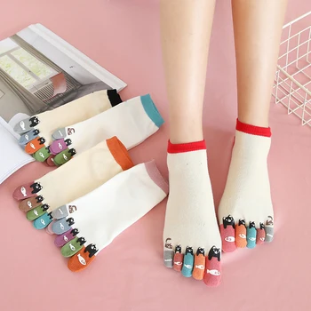 2 елемента анимационни чорапи с пет пръста за жени, сладки къси чорапи за момчета и момичета, мультяшные малки чорапи, памучни памучни чорапи