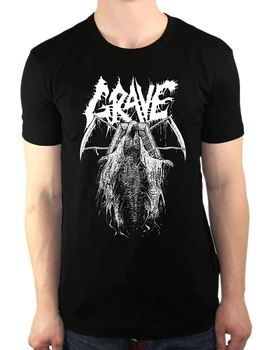 2019 Мода мъжка тениска с метален логото на Grave Band Evil Grim Reaper