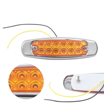 20pcs Кехлибар led странични габаритных светлини за тежкотоварни автомобили, автомобилни странични индикатор на декоративни лампи 12V DC