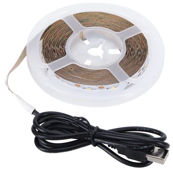5 м светлинна ивица USB Гъвкав ТЕЛЕВИЗИЯ фоново осветление Подобрение на дома топла светлина