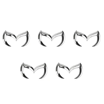 5X Сребърен лого Evil M, емблема, икона, стикер за Mazda, всички модели на купето на автомобила, стикер на задния багажник, стикер, табела с името, декор