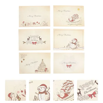 6 бр, Коледни Пликове-портфейли, Коледен Пакет, опаковъчна хартия, обикновена Хартия, Поздравителни Крафт-хартия, Празнични Картички, Опаковки за Сватба