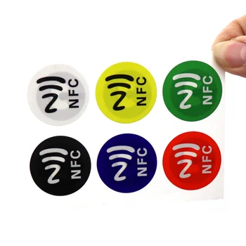 (6 бр./лот) NFC Етикети Етикети NTAG213 NFC Етикети за радиочестотна идентификация Залепваща Етикета Стикер Универсален Етикет Ntag 213 RFID Етикети За всички телефони на NFC