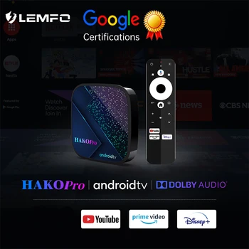LEMFO HAKOpro TV BOX 4K Оторизиран Google Android 11 Amlogic S905Y4 4 GB 64 GB Wifi Bluetooth HDR 100 М Ethernet Smart station