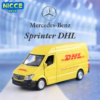 Nicce 1:36 Mercedes Benz Sprinter DHL Van Висока Имитация на Леене под налягане на Автомобила От Метална Сплав Модел Автомобил Колекция от детски играчки, Подаръци X31
