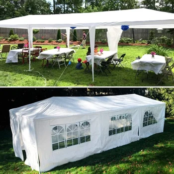 SUGIFT 10 'x30', Палатка за Сватбени услуги парти, Открит Палатка с 8 Странични стени, Бял