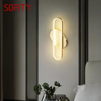 ULANI Classic Вътрешен Златен монтиран на стената лампа, Мед led лампа, 3 цвята, аплици, Лесен творчески декор за прикроватной нощни шкафчета, всекидневна, коридор