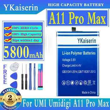 YKaiserin 5800 ма Взаимозаменяеми Батерия A11 Pro Max За Батерии на мобилни телефони UMI Umidigi A11Pro Max