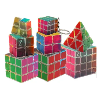 ZCUBE Прозрачен Куб 2x2 3x3 4x4 Пирамида Maigc Cube Професионална Пъзел Cubo Magico За Деца, Подарък играчка