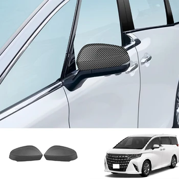 Автомобилни капаци за странични огледала от въглеродни влакна, покриване на страничните огледала за обратно виждане Toyota Alphard Series 40 2023 + Резервни части