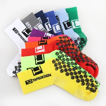 Анти чорапи Футболни Нови Кръгли силиконови чорапи с вендузата, нескользящие футболни чорапи, спортни мъжки дамски чорапи за бейзбол и ръгби