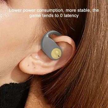 Безжични слушалки с Безжични слушалки с въздушна проводимост със стерео звук и шумопотискане Насладете се на звук без закъснение Стерео