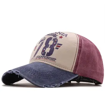 Бейзболна мъжки и дамски бейзболна шапка с утиным по езика, потертая британската градинска деним шапка с принтом