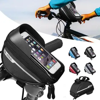 Велосипедна чанта премиум-клас, чанта за съхранение на инструменти и ключове голям капацитет, с сенника, двойни сверхпрочными светкавици