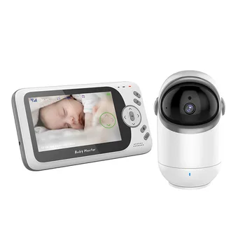Видеоняня с диагонал от 4,3 инча, камера за завъртане и наклон, Безжична двустранно аудиокамера за нощно виждане 2,4 G, помещение за сигурност, за да се грижи за бебето