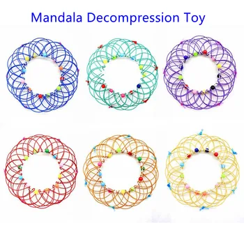 Детска Мандала, играчка-Антистрес, Разнообразна цвете кошница, на тридесет и шест позвънявания променлива форма от мека стомана, е Детска играчка-пъзел за декомпресия