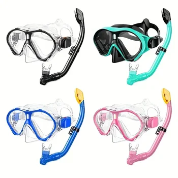 Детски комплект за гмуркане с шнорхел, маска за гмуркане за децата, тъй като унисекс, Детски плувни очила, противотуманная маска за гмуркане, която се прилага за плуване и гмуркане