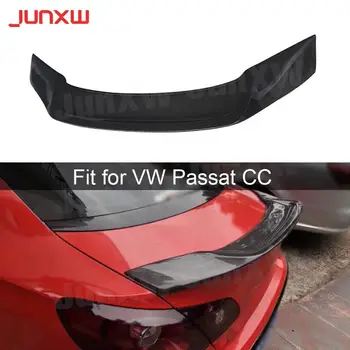 За CC Заден спойлер от въглеродни влакна за Volkswagen VW Passat CC Sandard 2009-2018 R Стил Багажник Багажника Патешки крила