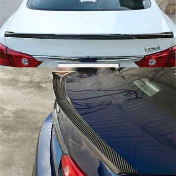 За Infiniti Q50 Q50S Истински спойлер от въглеродни влакна, крило на багажника на Колата, на задната устна, аксесоари за Опашката, Стил V/M4 2014-2022