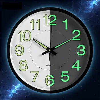 Кварцов часовник Многофункционални Стенни Часовници 30,5x30,5x4,3 см Прости Часовници инструменти за Домакинството Светещи стенни часовници Творчески часове 12 Инча