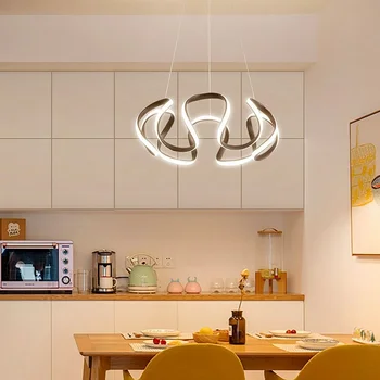 модерна led железен полилей великолепна реколта лампа led лампа потолочное украсата на кухненската лампа полилеи вентилатори луксозни дизайнерски