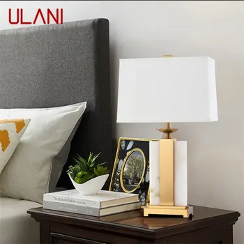 Модерна настолна лампа ULANI с димер 220 и 110 В, на Луксозен Мрамор настолна лампа за дома, led за фоайе, дневна, офис, Спалня, Хотел