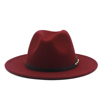 Модни фетровая шапка с колан-за мъже и жени