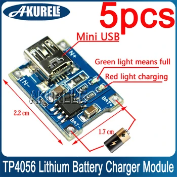 Модул зарядно устройство литиево-йонна батерия 5V 1A TP4056 Mini USB, карта за зареждане панел горивна такса за зареждане на трансформаторно конвертор
