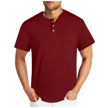 Мъжки дрехи, ежедневни тениски с урезанным деколте, Красиви мъжки ризи с къс ръкав, Риза луксозна марка Camisa ал Hombre