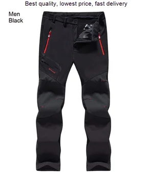 Мъжки панталони за туризъм, размер L - 6XL, топли зимни висококачествени мъжки водоустойчив ски треккинговые панталони