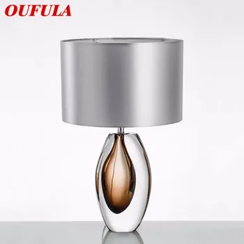Настолна лампа OUFULA в скандинавски стил с глазура, модерно изкуство, хол, спалня, кабинет, хотел, led индивидуалност, оригиналност, настолна лампа