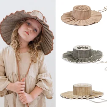 нова Водоустойчив Дамски Солнцезащитная шапка с голяма периферия от Папирус за родители и деца, Пролетно-лятна Градинска и плажна Шапка за момичета-Рибари