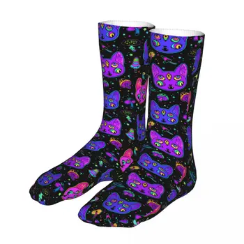 Нови Чорапи-Мъжки, Дамски Ежедневни Чорапи с Кошмарен котка Спортни чорапи Пролет Лято Есен Зима