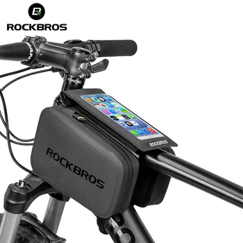 Официална чанта ROCKBROS, Водоустойчив мотор чанта със сензорен екран, Горна Тръбна Рамка, Подвижна телефон, 2 В 1, Аксесоари за МТБ