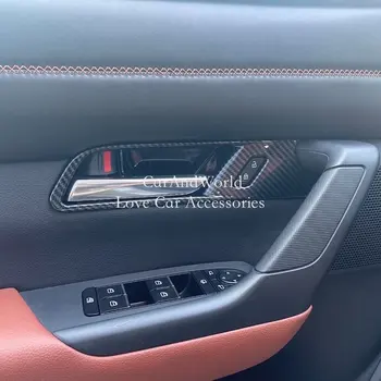 Покритие на рамката Дръжки на вратата на купата от ABS-пластмаса, автомобилни аксесоари от въглеродни влакна за Mazda CX-50 CX50 2023 2024