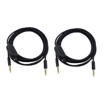 Преносим Кабел за слушалки Дължина 2X2 М, аудио кабел за Logitech GPRO X G233 G433, слушалки, аксесоари за слушалки