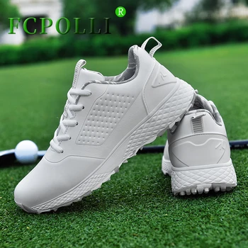 Професионални дамски спортни маратонки за голф с гумена подметка, жените имат противоплъзгаща за голф обувки, дамски спортни обувки с бърза шнур, дамски спортни обувки