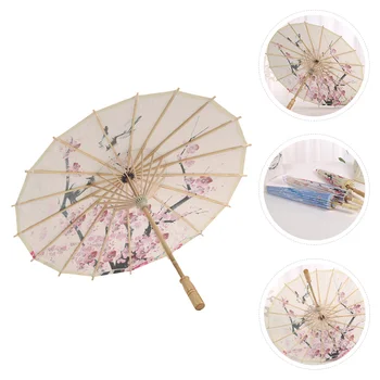 Пъстър Цветен Чадър С Ретро Декор, Реквизит за Снимки на Красиви японски Класически дамски чадъри