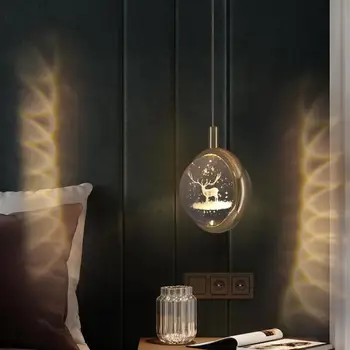 Разширено 1 бр. кристална топка окачен лампа led окачен лампа Начало спалня Луксозна кухня новост висящи лампи във формата на медузи