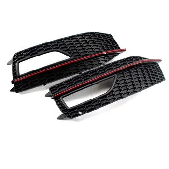 Решетка за предна броня, противотуманная, клетъчна, черна, червена решетка За Audi A4 B8.5 2013-2015 Спортна версия