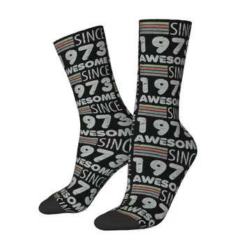 Роден през 1973 г., Чорапи за 50-годишнина, Харадзюку, Висококачествени чорапи, всесезонни чорапи, Аксесоари за Унисекс, Коледни подаръци