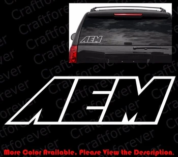 Само за (2 бр.) контур AEM С контурным логото, vinyl стикер на прозореца на колата/стикер RC013