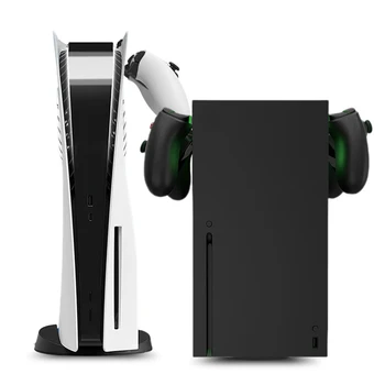 Стойка за гейминг слушалки, конзола за игра контролер, закрепване отстрани, спестяване на пространство, Аксесоари за предотвратяване на падане за Xbox Series X PS5