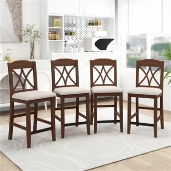 Трапезни столове с дървена тапицерия Височина на шкафовете от 4 теми С напречни табли, трайни, лесни за монтиране за ресторант
