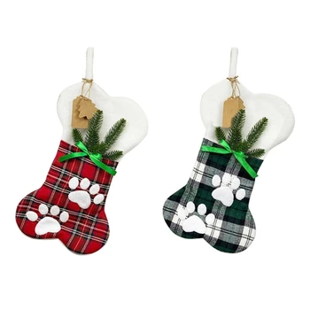 Украса за мини елхи, Големи Коледни чорапи за украса на Коледната елха Окачване
