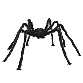 Хелоуин, Черно Страшно Гигантски паяк, една Огромна паяжина, Подпори за декорация Хелоуин, духове Къща, Празнична Украса на стените на открито