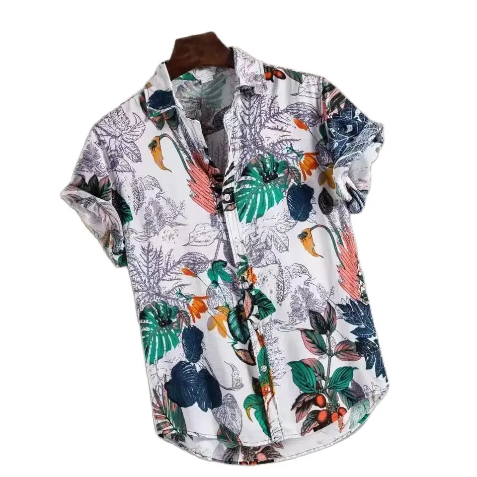 2023 Хавайски Мъжки Ризи с къс ръкав, Потници Копчета с Принтом, Риза в етнически Стил за Мъже, Ежедневни, Плажни Реколта Ризи Голям Размер, Топ . ' - ' . 2